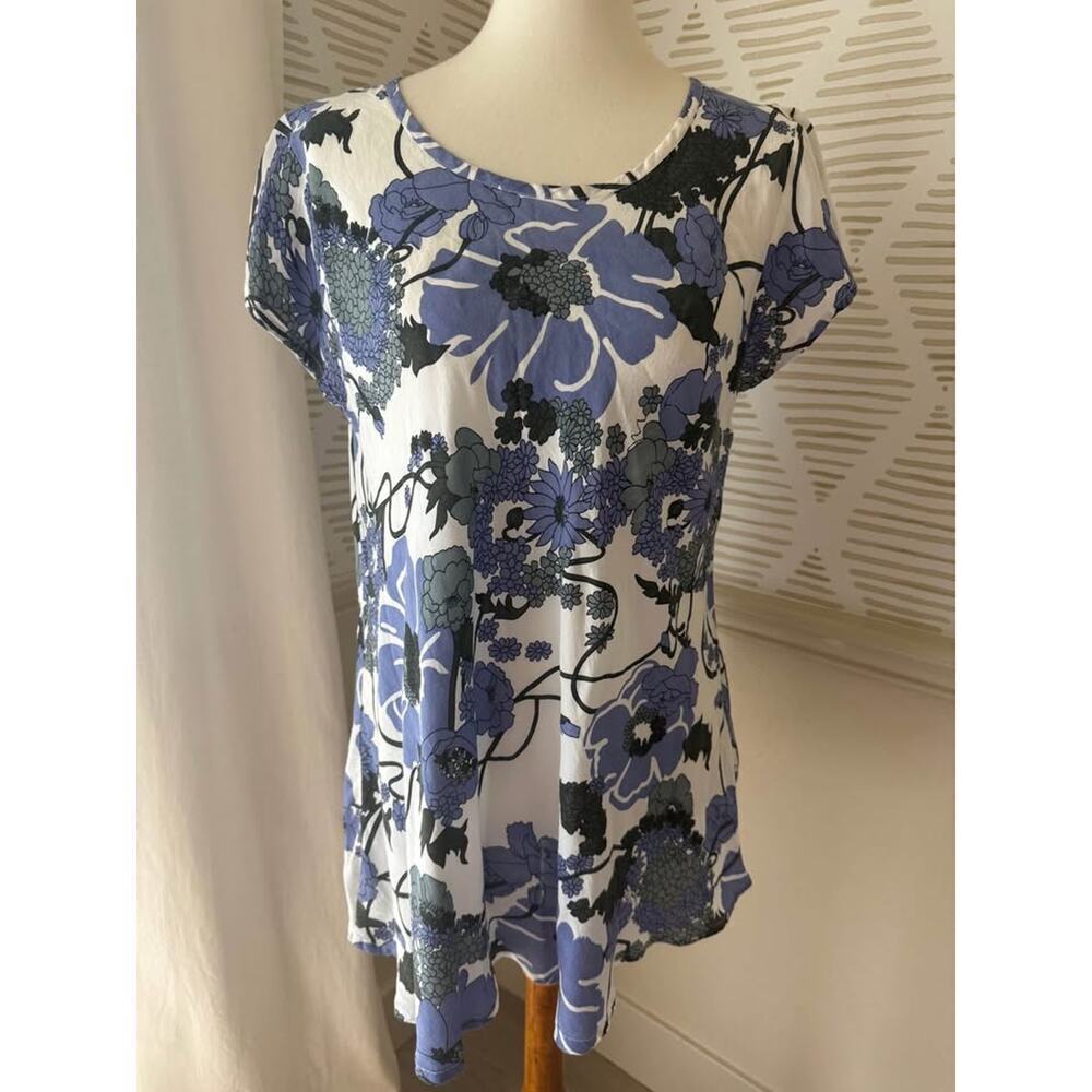 Masai Women’s Medium Blue Floral Tunic Top